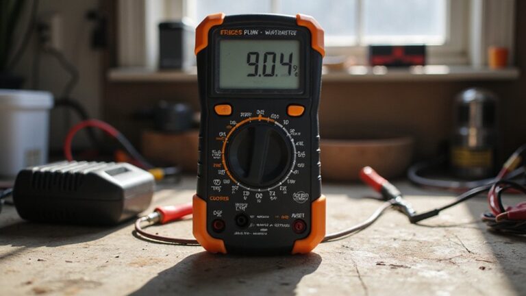 comparing battery and multimeter